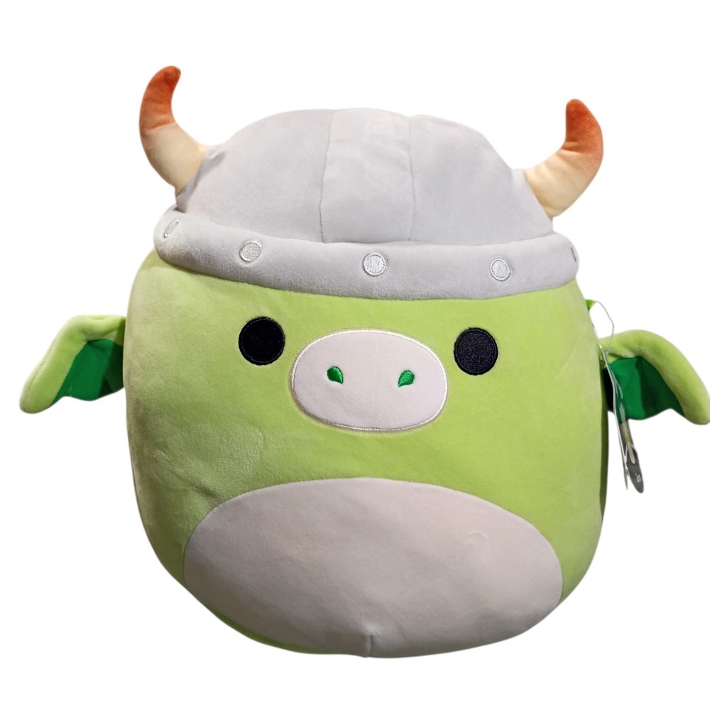 EUC Rare 12" Squishmallow Green Viking‎ Dragon Gorm W/ Black Tag Select Series